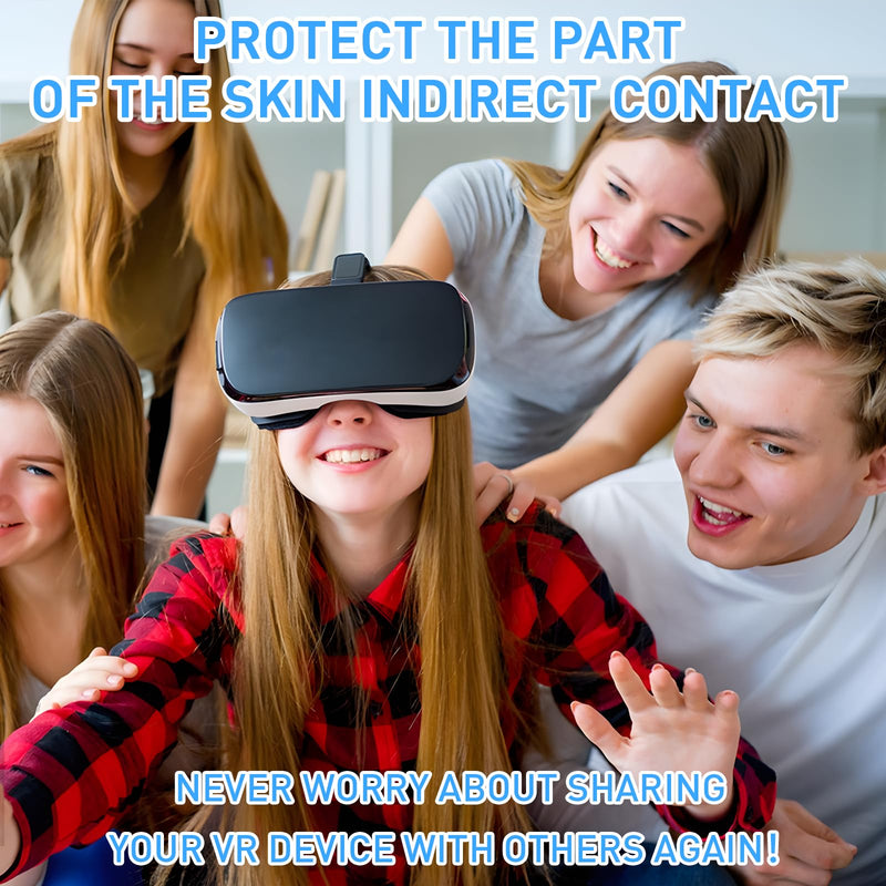 VR Face Cover Disposable Hygiene VR Face Eyes Mask Pads Facial Interface for Meta Quest 3 Quest 2, Accessories for Apple Vision Pro (Set 50, White) VR Disposable Mask White - BeesActive Australia