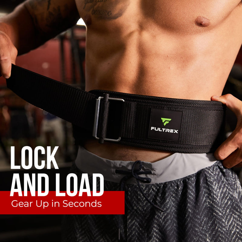 Self-Locking Weight Lifting Belt - 4-inch Gym Belt for Men, Weight Belt for Men, Lever Belt Weightlifting, Crossfit Weightlifting Belt, Weight Lifting Belts, Weight Belts for Lifting Men