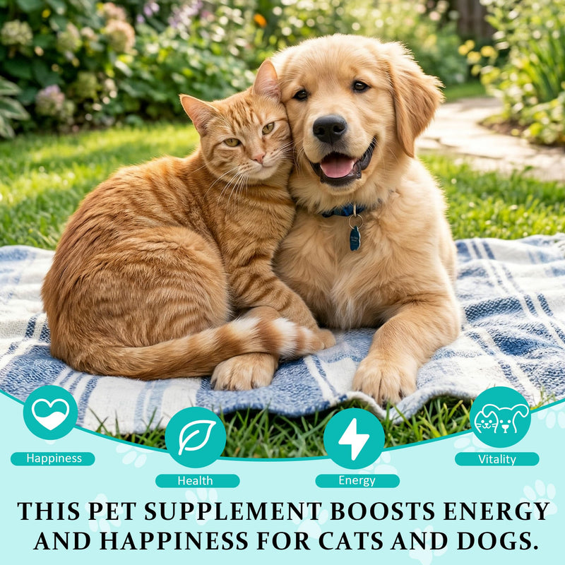 Immune Support Liquid Supplement for Cats and Dogs, Supporting the Immune Systemand and Anti-oxidative Stress,Contains Astragalus, L-lysine, Taurine, and Vitamin C,2 FL Oz