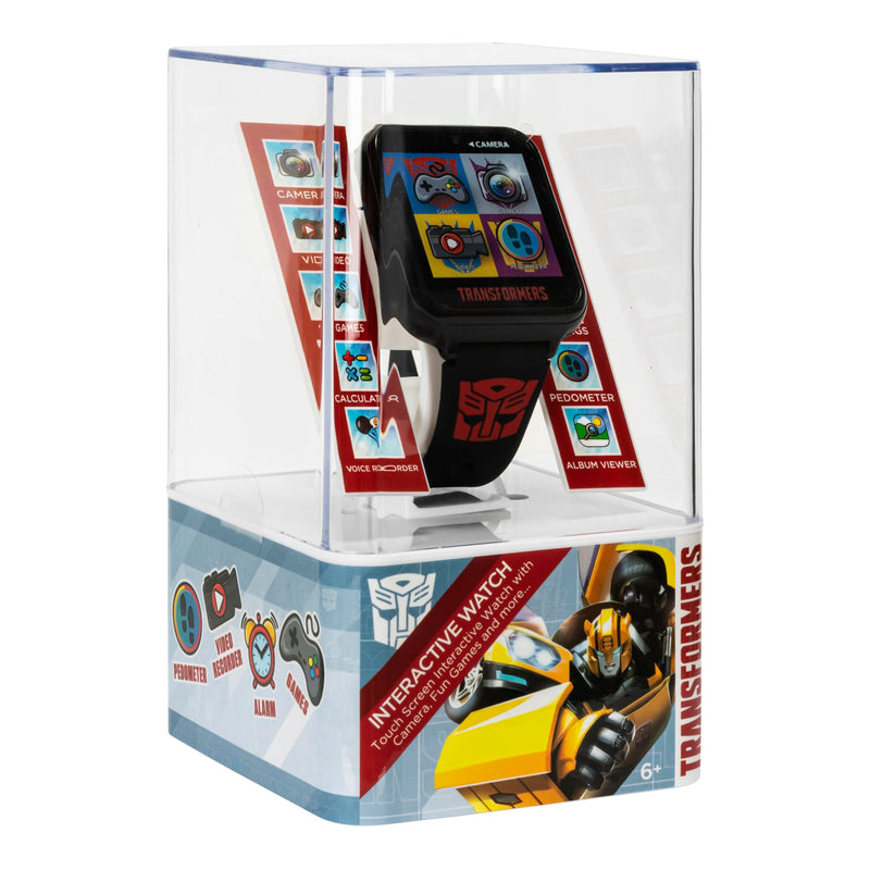 Transformers Kids Smart Watch with Selfie Camera, 10 Changeable Watch Faces, Pedometer, Playable Games, and More - Fun and Functional Wearable Tech for Boys and Girls