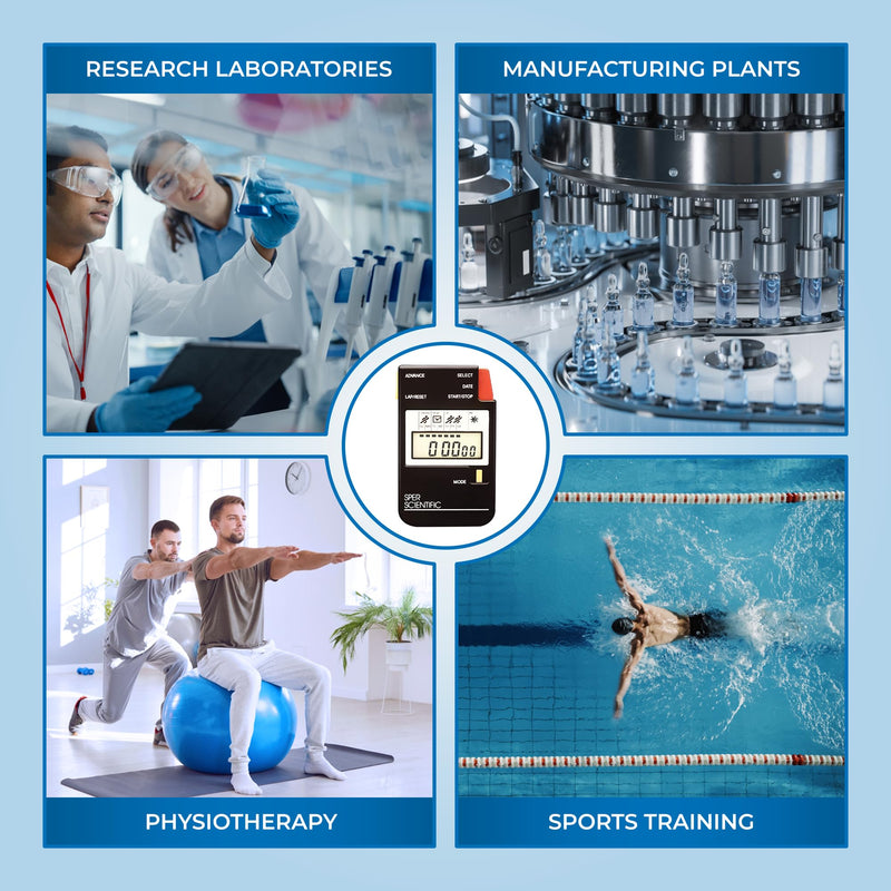 Sper Scientific Large Display Digital Stopwatch with Clock Functions & Alarm 810022 - Easy-to-Read LCD Timer, Durable & Portable Stopwatch for Labs, Classrooms, Sports Events & More Standard - BeesActive Australia