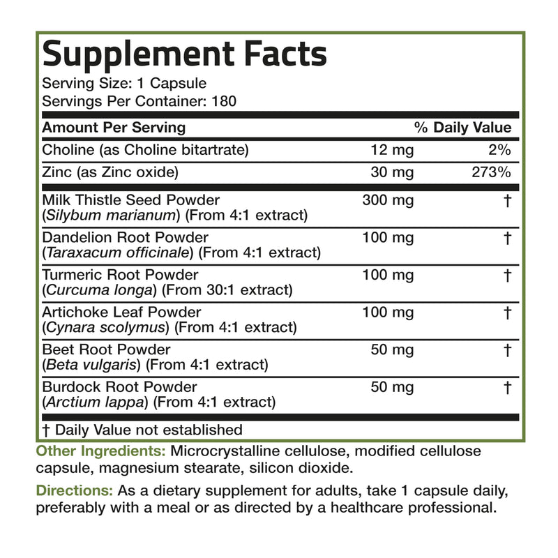 Bronson Liver Detox Advanced Detox & Cleansing Formula Supports Health Liver Function with Milk Thistle, Dandelion Root, Turmeric, Artichoke Leaf & More, Non-GMO, 180 Vegetarian Capsules Unflavored 180 Count (Pack of 1) - BeesActive Australia
