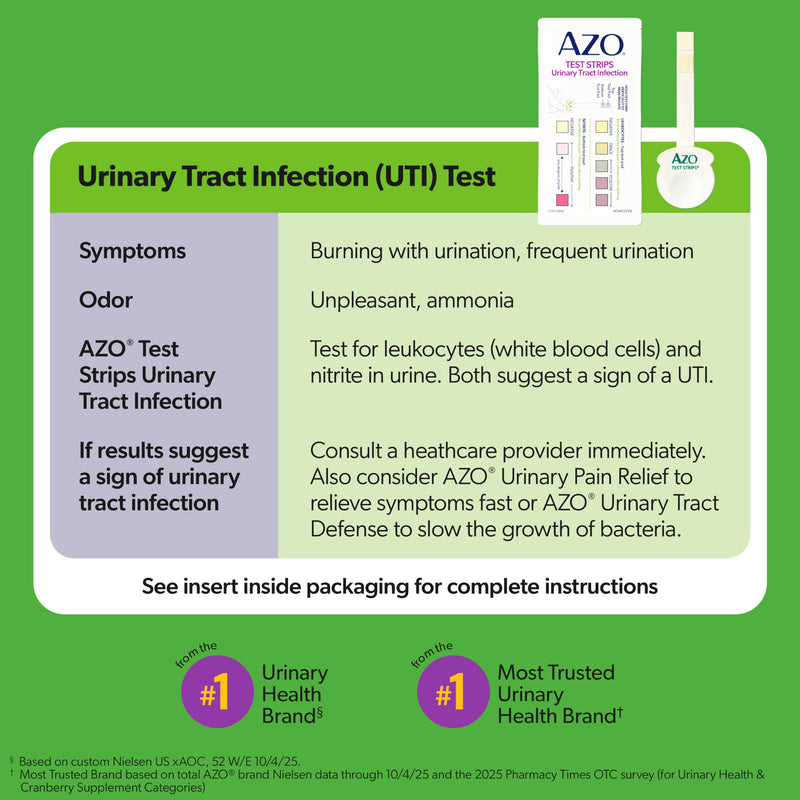 AZO Urinary Tract Infection (UTI) Test Strip + Vaginal pH Test Kit, Fast & Accurate Results, from The #1 Most Trusted Brand, FSA/HSA Eligible Pack of 1 - BeesActive Australia