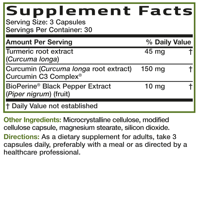 Bronson Turmeric Curcumin Extra Strength - Antioxidant, Joint & Digestion Support with BioPerine, Non-GMO, 90 Vegetarian Capsules Unflavoured 90 Count (Pack of 1)