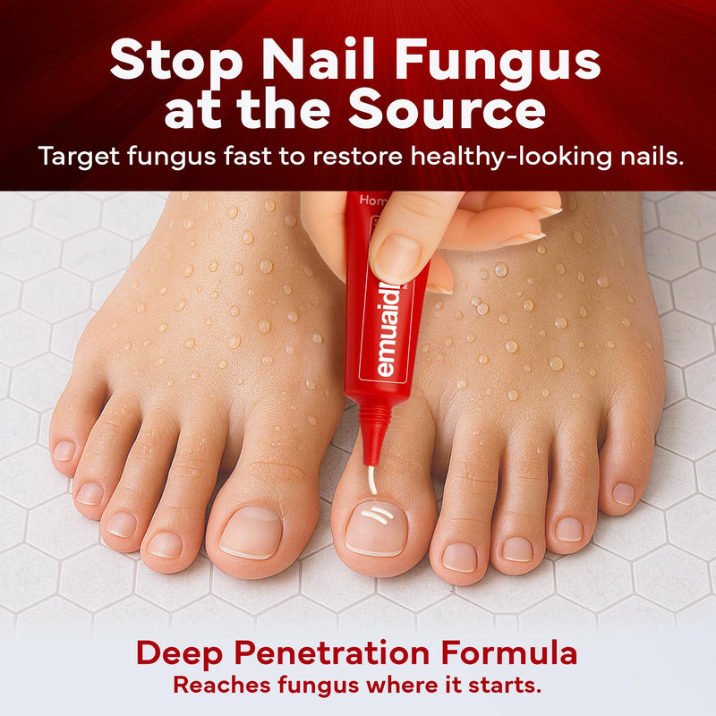 EMUAIDMAX Nail Fungus Treatment Ointment – Powerful Natural Nail & Toenail Fungus Treatment for Resistant Fungal Infections, Reduces Itching & Discomfort, On-The-Go Size, 0.35oz, 2 Pack 0.35 Fl Oz (Pack of 2) - BeesActive Australia