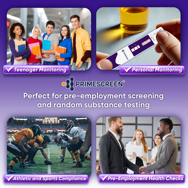Prime Screen Cocaine Urine Test Card - Detect COC in Urine with 300 ng/mL Cutoff Level - Single Panel Drug Test Kit - 10 Pack - BeesActive Australia