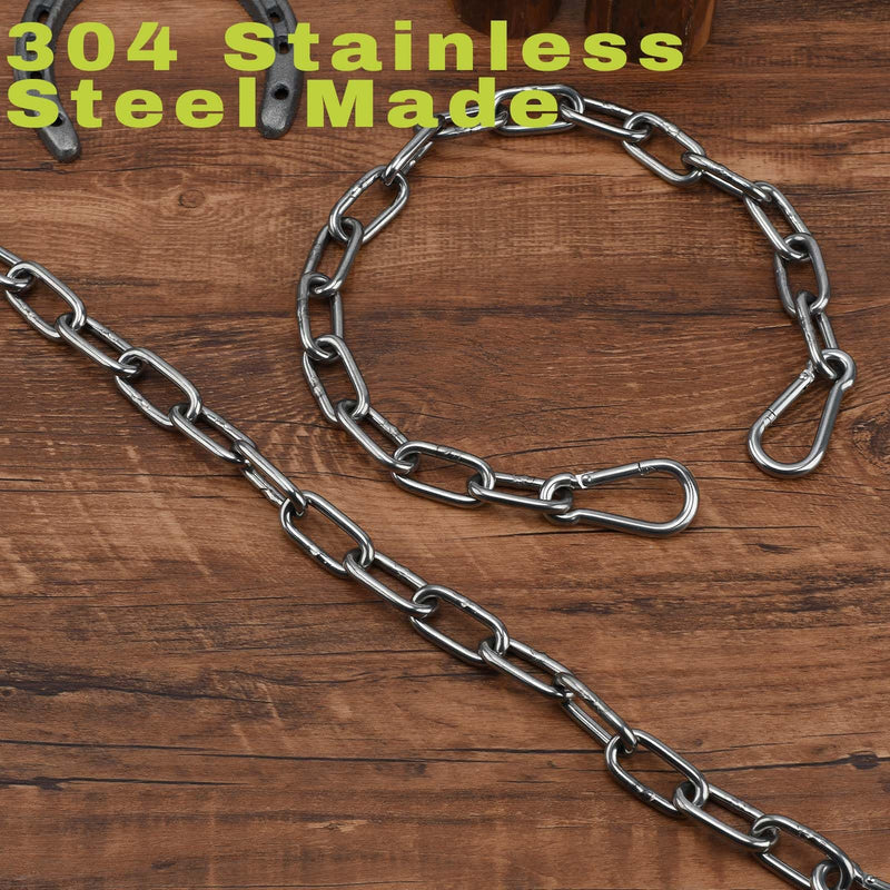 2Pcs Gate Chain Lock,Stainless Steel Gate Latch Lock with Carabiner for Horse Stall Barn Fence,22.9 Inch - BeesActive Australia