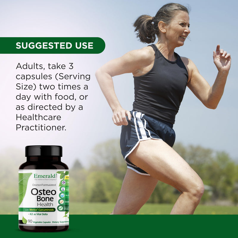 EMERALD LABS Osteo Bone Health - Immune Support & Bone & Joint Supplement with Vitamin D3, K2, Calcium, Magnesium, OptiMSM, Meriva Phytosome & More - 90 Vegetable Capsules 90 Count (Pack of 1)