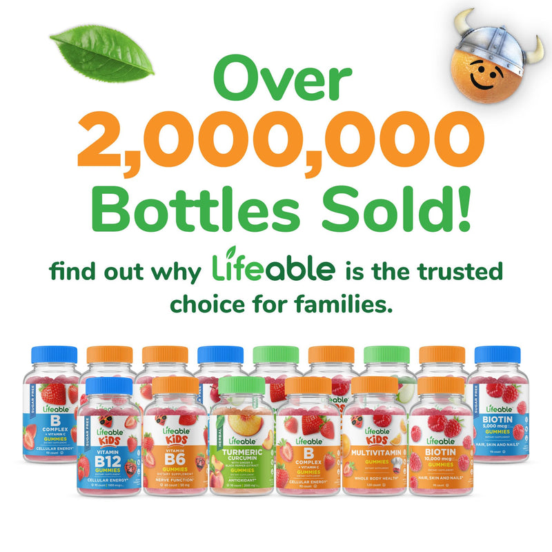Lifeable Kids Vitamin C Gummies for Kids | 250 mg | Vegan Vitamin C Gummy | VIT C Gummies for Immune System Support | 120 Gummies