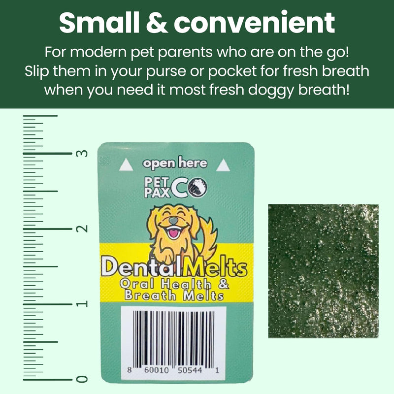 Bad Breath Oral Support for Dogs 5 in 1 – 10 Oral Melts – Natural Sage, Spirulina, Apple Cider Vinegar – Dog Dental Care Products & Breath Freshener – Fast Dissolving Dog Breath Treats 10 Strips