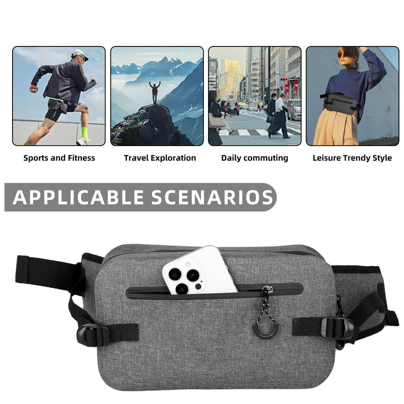 Smell Proof Fanny Pack - Dry Bag Waist Pouch Fanny Pack - Waterproof & Smell-Proof TPU Material - Lightweight, Dirt, Sand, Dust, Oil & Grease Resistant - Heavy Duty Waterproof Zipper - Unisex