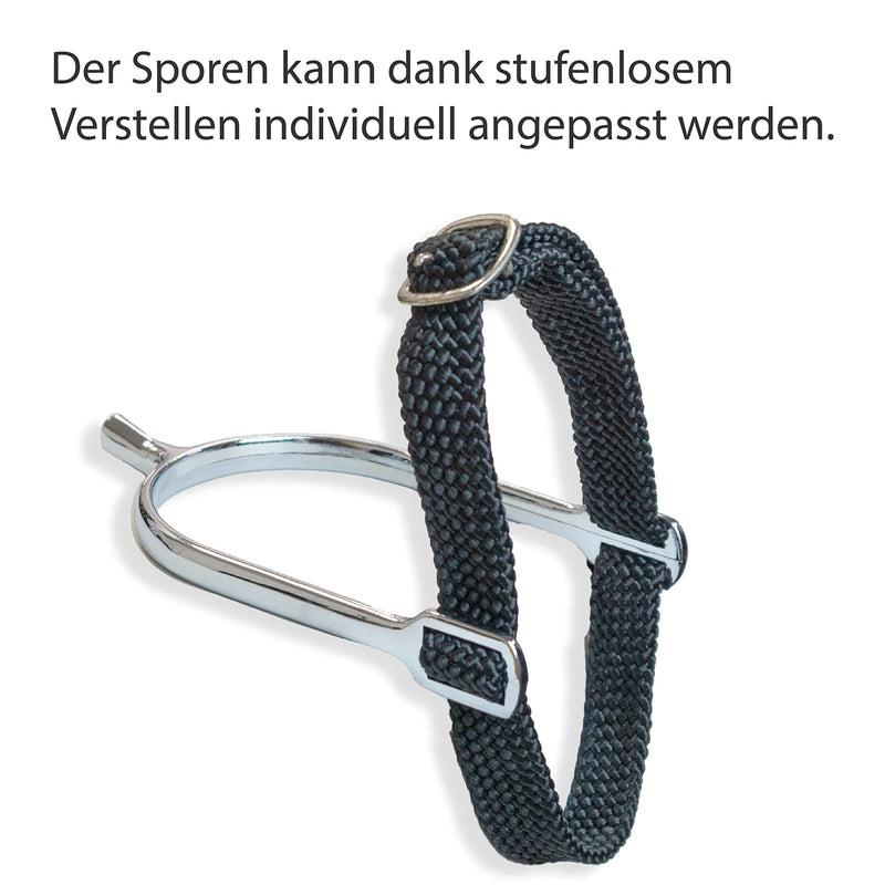 Pferdelinis spur straps in black, 2 pieces for spurs, replacement straps, size adjustable, perfect fixation of riding spurs - BeesActive Australia