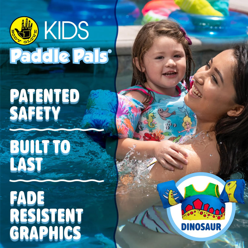 Body Glove Paddle Pals Learn to Swim Coast Guard Approved Kids Life Jacket PFD Dinosaur One Size 33-55 - BeesActive Australia