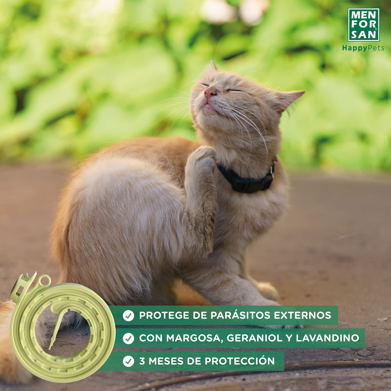 MENFORSAN Pack of 4 anti-insect cat collars, with Margosa, Geraniol and Lavandino, self-closing bag - BeesActive Australia