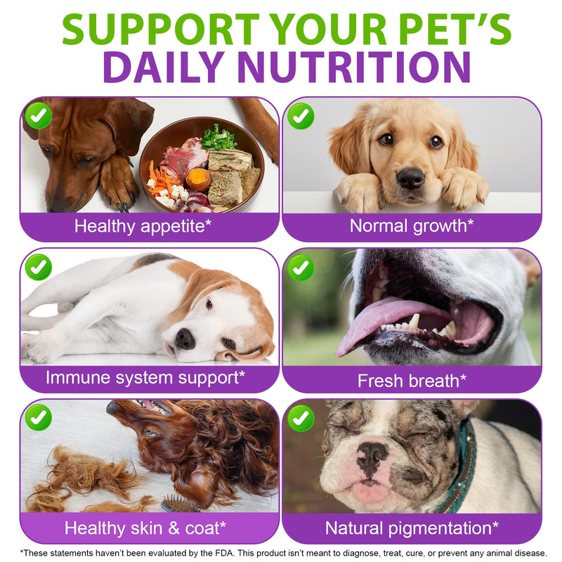 Dog Multivitamin Drops, 15 in 1 Multivitamin Liquid for Dog with Vitamin C, Vitamin D & B1, Dog Health Supplements for Skin Care, Joints & Hips