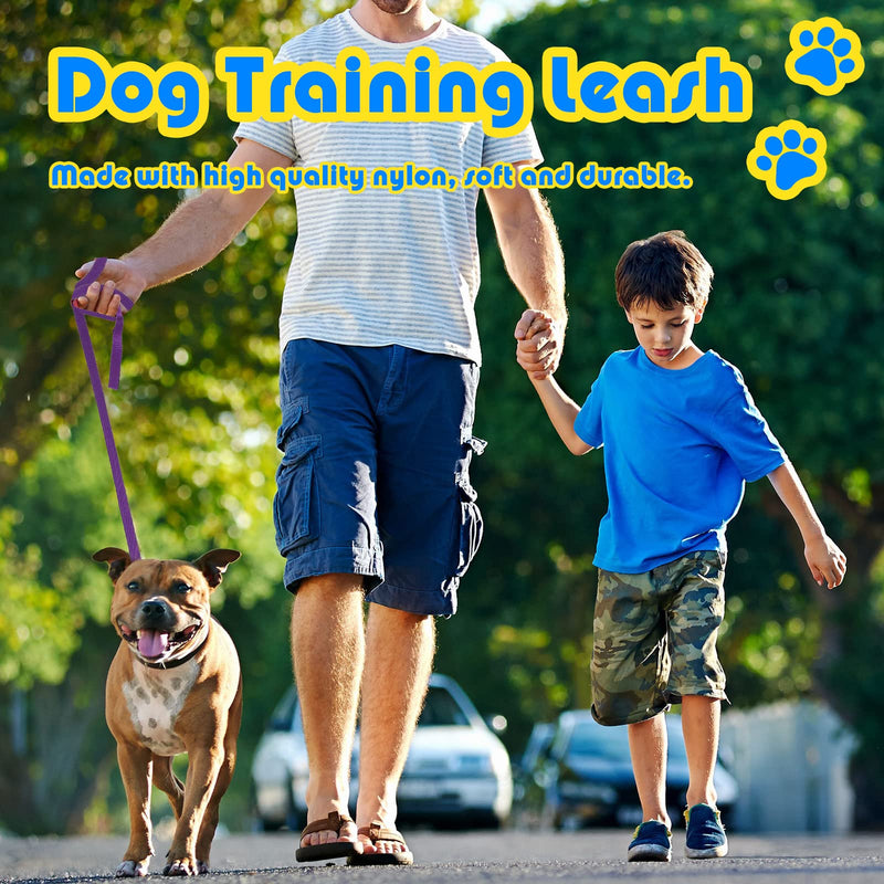 9 Pack Nylon Dog Training Leash Bulk 6 ft Dog Leash for Small and Medium Dogs Puppy Traction Rope for Training, Play, Camping, or Backyard - BeesActive Australia
