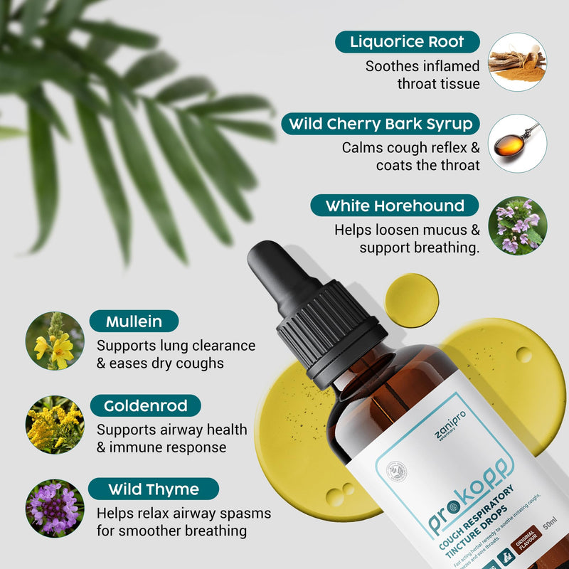 Kennel Cough Medicine for Dogs & Cats, Cat Cold Respiratory Infection Treatment, Sneezing, Cold & Nasal Decongestant Relief for Pets, Fully Natural Mullein Tincture - 50ml