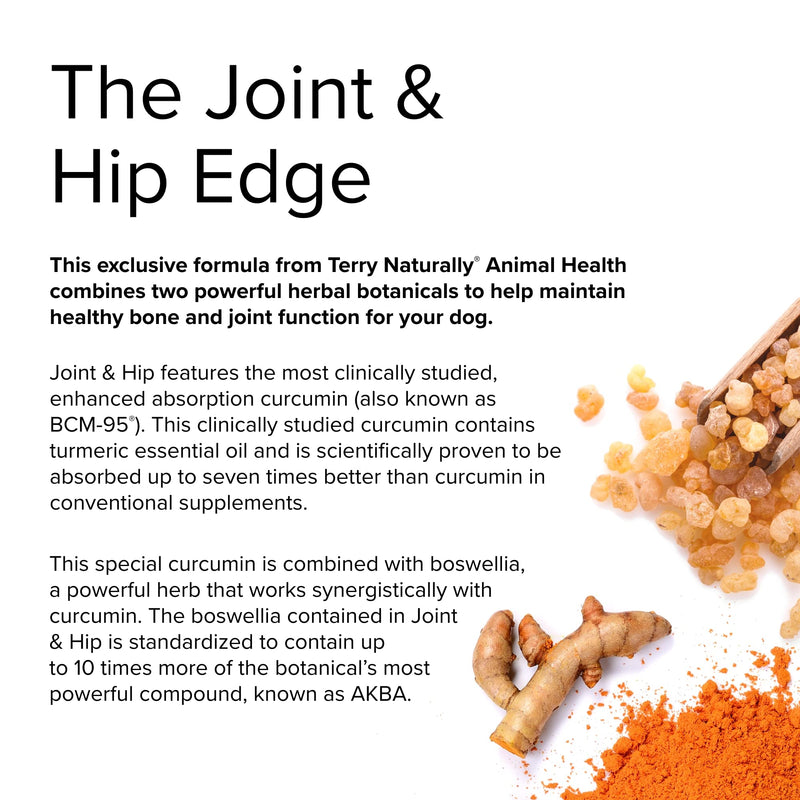 Terry Naturally Animal Health Joint & Hip Formula - 60 Chewable Wafers - Supports Joint Health, Flexibility, Comfort & Mobility - Canine Only - BeesActive Australia