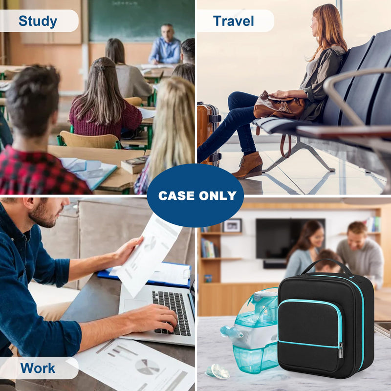 YARWO Nose Cleaner Travel Case Compatible with Navage Nasal Irrigation System, Portable Neti Pot Safety Storage Bag with Waterproof Lining for Nasal Care Kit, SaltPods and Sinus Rinse Device, Bag Only - BeesActive Australia