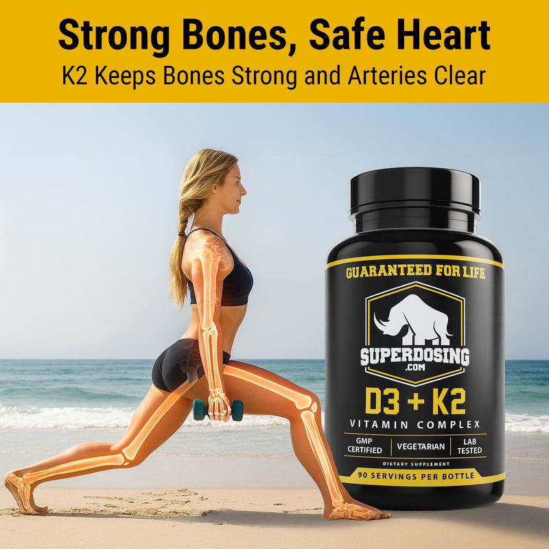 Best Value, Max Strength 10,000 iu Vitamin D3 and 1500 mcg Vitamin K2 Supplements 3 Bottle Pack. D3K2 Vitamins And Supplements For The Health. D3-K2 MK4 Capsules, Best K2D3 Vitamin for Immune System