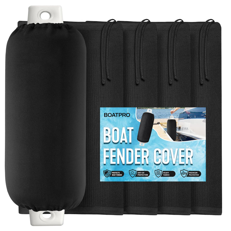 Boat Fender Covers, Boat Bumper Covers for Center Rope Tube Style Fenders, Several Size Marine Fender Covers (Boat Fender Not Included) 9" x 26" 2