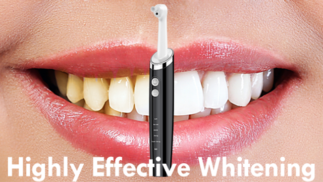 Tooth Polisher Electric for Daily Cleaning 5 Modes 3 Polish Pastes White