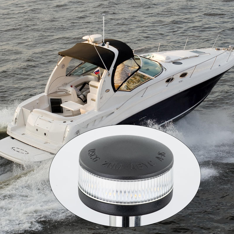 Stern Lights,Navigation Lights,Led All Around Anchor Light,Folding Base,USCG Certified 2NM, For Boat,Yacht,Pontoon,Fishing Boat 24 Inches