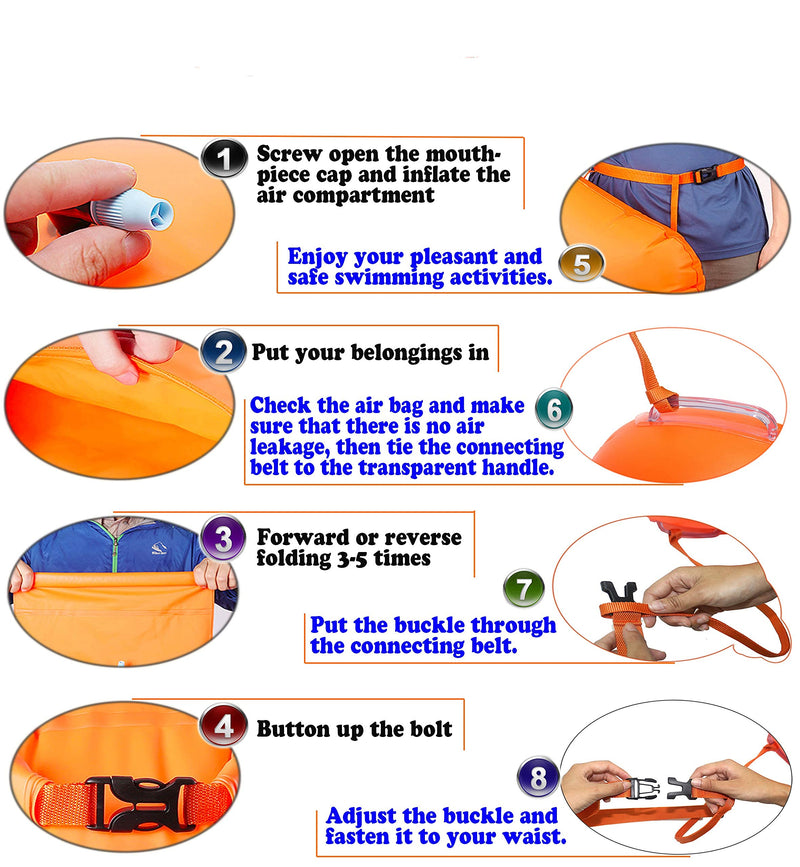 Swim Belts and Buoy for Open Water, Float for Safer Training Green - BeesActive Australia