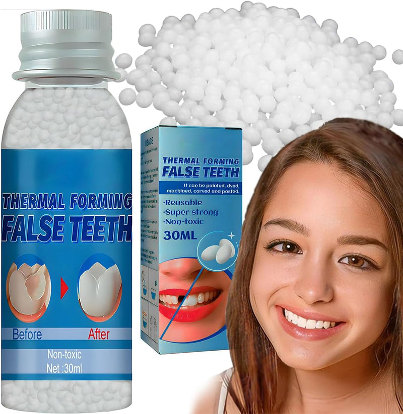 Fake Teeth Repair Kit, Provisional Fake Teeth Replacement Kit for Provisional Restoration 【100% New 30Ml -1 Bottle】 100% New 30Ml -1 Bottle