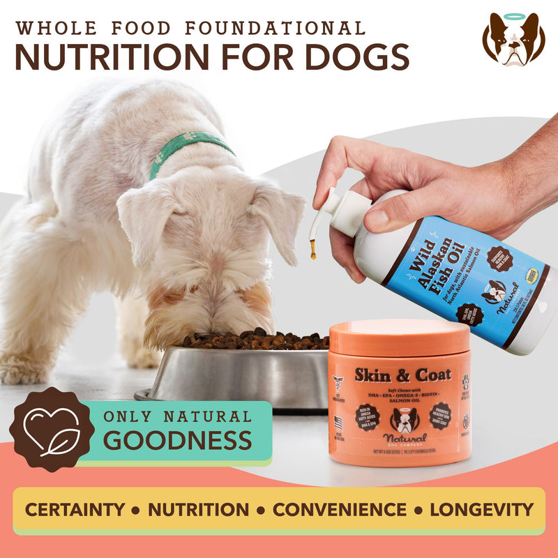 Natural Dog Company Skin & Coat Essentials Bundle, Skin & Coat Supplement + Skin Soother Healing Balm, Promotes Healthy Skin & Coat and Relieves Dry, Itchy Skin - PawsPlanet Australia