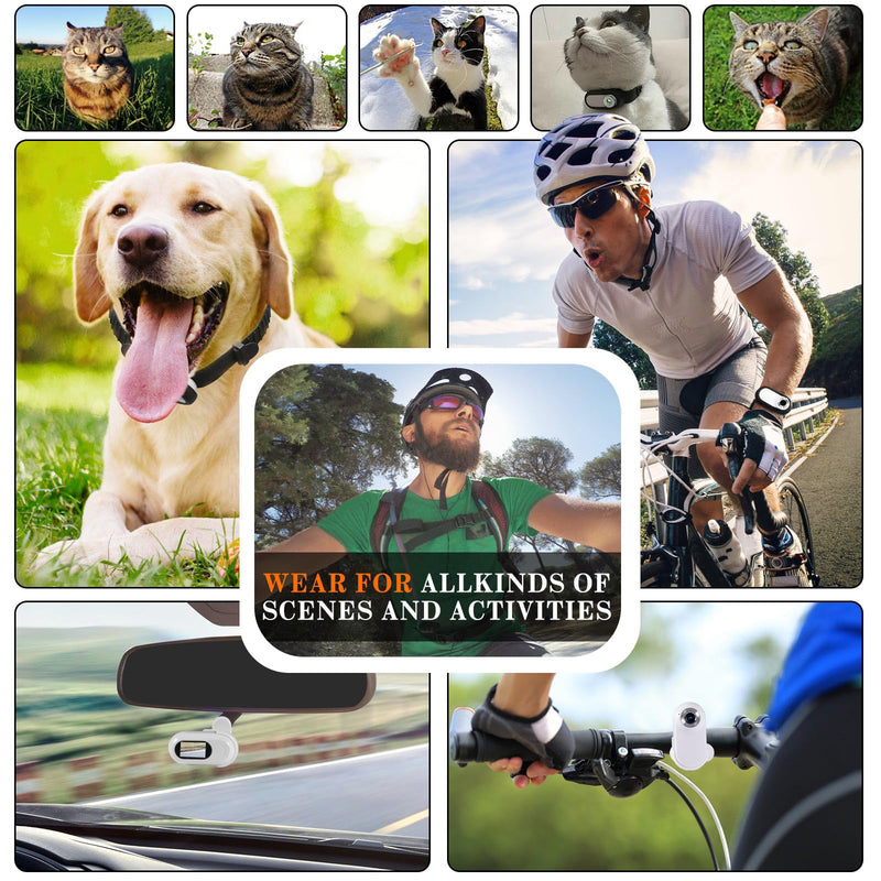 HD 1080P Dog Tracker Collar, No WiFi Needed Cat Collars Camera Sport/Action Camera with Video Records, Mini Body Cam Indoor/Outdoor Wireless Collar Pet Supplies/Stuff Designed for Dogs Birthday Gift - BeesActive Australia