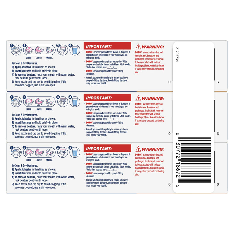 Fixodent Ultra Max Hold Plus Scope Secure Denture Adhesive, 1.8oz, 3 Pack 5.4 Ounce (Pack Of 1)