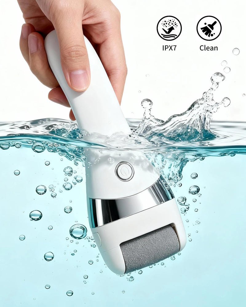Electric Foot Callus Remover, Rechargeable Foot Care Tool with 3 Speed Settings, Waterproof Foot File, Portable Foot Dead Skin Remover, Smooth Heels, Home or Travel Spa Foot Care - BeesActive Australia