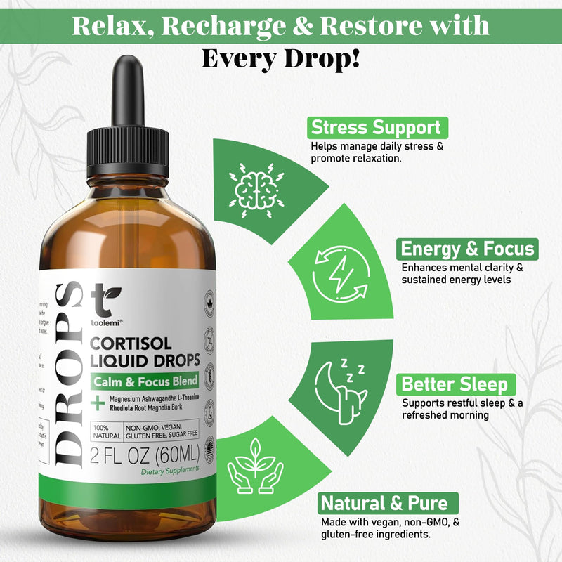 Magnesium & Ashwagandha Drops, Relaxation Support, 2 fl oz