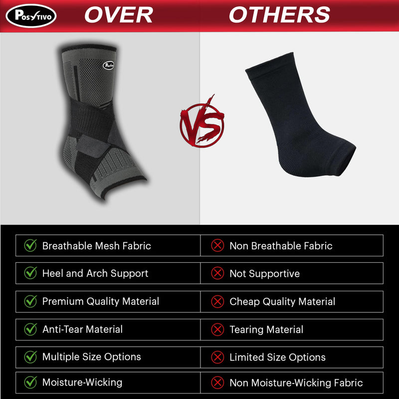 Ankle Braces for Men & Women Stabilizing - Adjustable Ankle Brace for Sprained Ankle, Plantar Fasciitis, Achilles Tendonitis Pain | Foot Wraps for Volleyball & Basketball Injury Recovery Large
