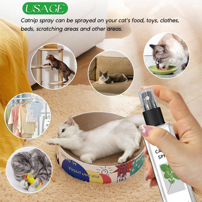 Xionghonglong catnip spray for cats, 100% natural without additives, catnip spray, cat joy spray, for cats and kittens, 100 ml (3.38 oz) white lv - BeesActive Australia