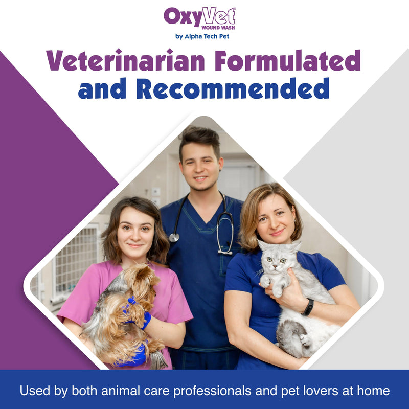 OxyVet Wound Wash for Dogs | Excellent Cleansing Agent | Non-Irritating to Skin and Eyes | Wound Cleanser | Non-Staining Wound and Skin Care | 16 Fl Oz Pet First Aid Spray Bottle - BeesActive Australia