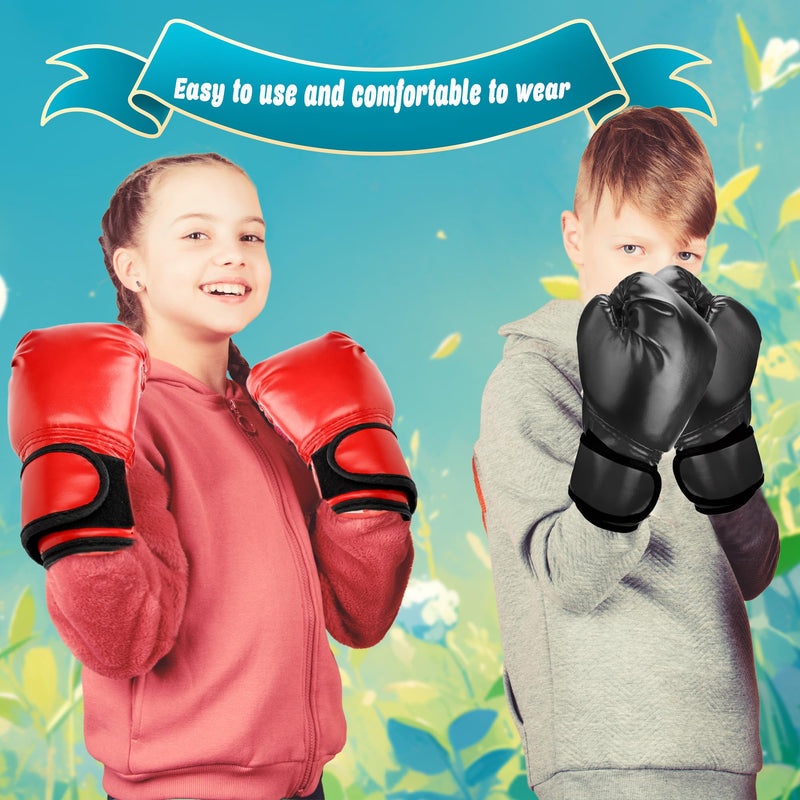 4 Pairs Kids Boxing Gloves Sparring Punching Gloves for Kid and Youth Training Kickboxing, 4 Colors