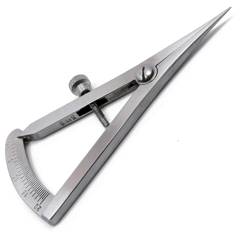 Dental Castroviejo Straight Caliper 0-20mm Surgical Caliper 3.25" Stainless Steel