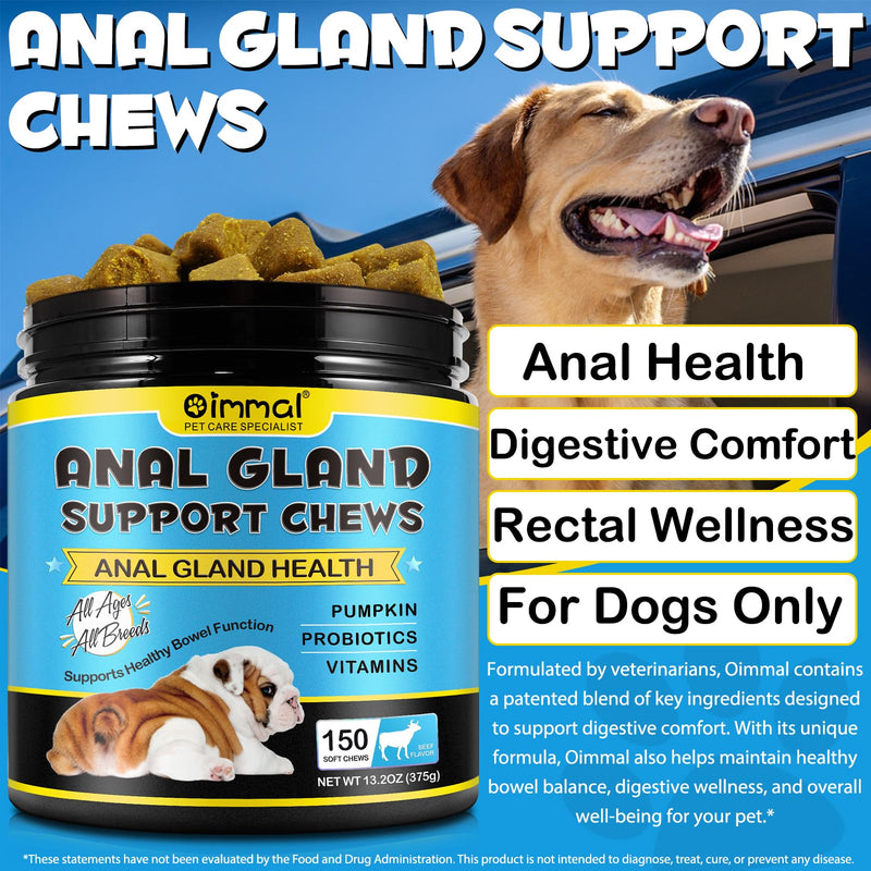 Digestive Fiber Cut Support Chews for Dogs|With Pumpkin,Probiotics & Digestive Enzymes|Supports Normal Stool Consistency,Gut Balance & Natural Elimination|150 Chews–All Breeds&Ages
