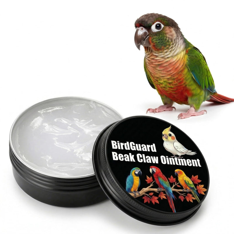 2.7 Oz Parrot Beak & Feet Balm, Bird Beak Oil & Moisturizer for Dry Cracked Skin, Foot Care Cream for Parrots, Cockatiels, Parakeets, Natural Bird Grooming Treatment
