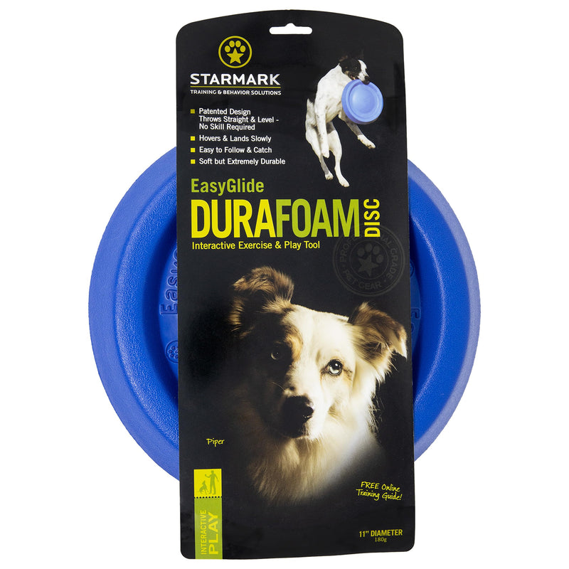 Starmark Easy Glide DuraFoam Flying Disc Dog Toy, Color Varies 11" 11 in 1 - BeesActive Australia