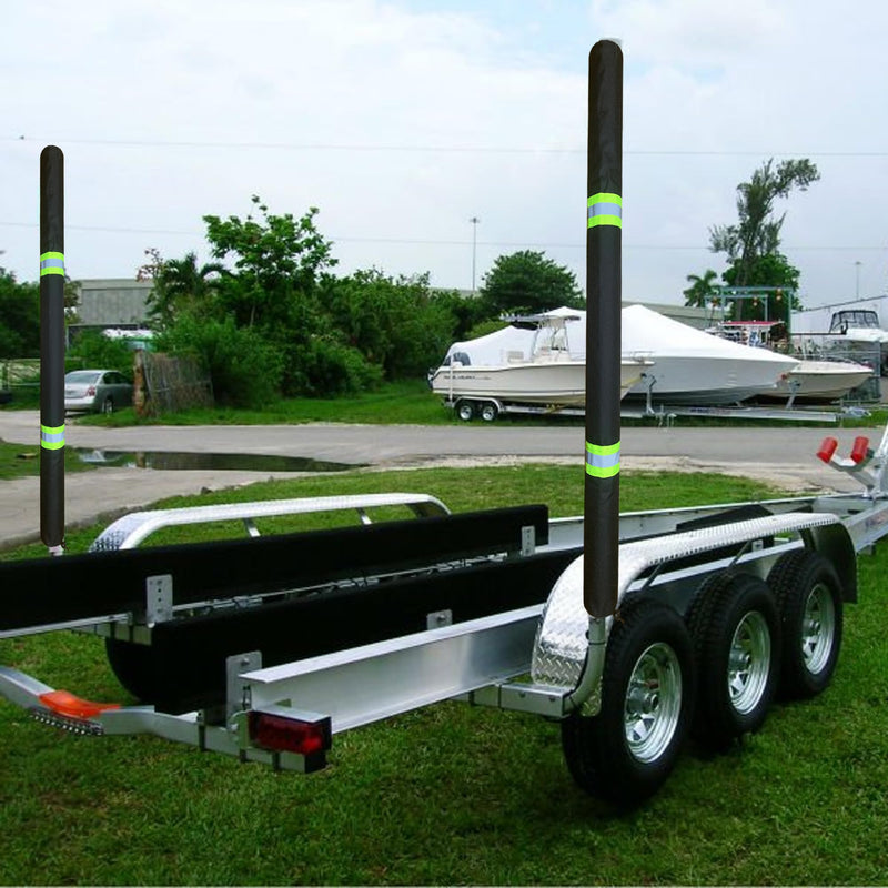 60 Inch Thickened Foam Boat Trailer Guide Pole Pad and Cover with Capped End and Reflective Stripe for Ski Boat, Fishing Boat or Sailboat Trailer 60in - BeesActive Australia
