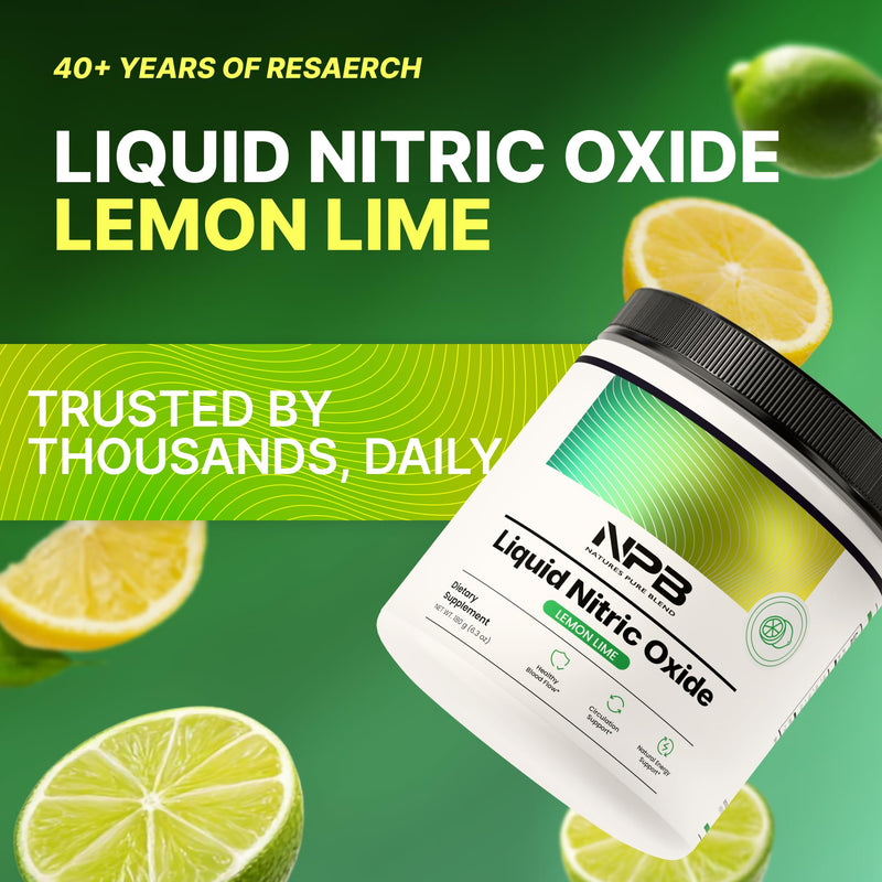 Nature's Pure Blend Liquid Nitric Oxide Supplements for Men ‚Äì L-Arginine Powder ‚Äì Nitric Oxide Booster & Circulation Supplement ‚Äì Blood Flow Support, L Arginine and L Citrulline ‚Äì 5000 MG Lemon Lime Nitric Oxide