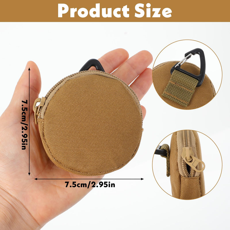 2 Pack Dog Treat Pouches, Small Portable Training Walking Treat Bag for Puppies with Clasp Reusable Pet Treat Container, Zipper Closure to Avoid Spilling, Travel or Outdoor Use(Khaki) - BeesActive Australia