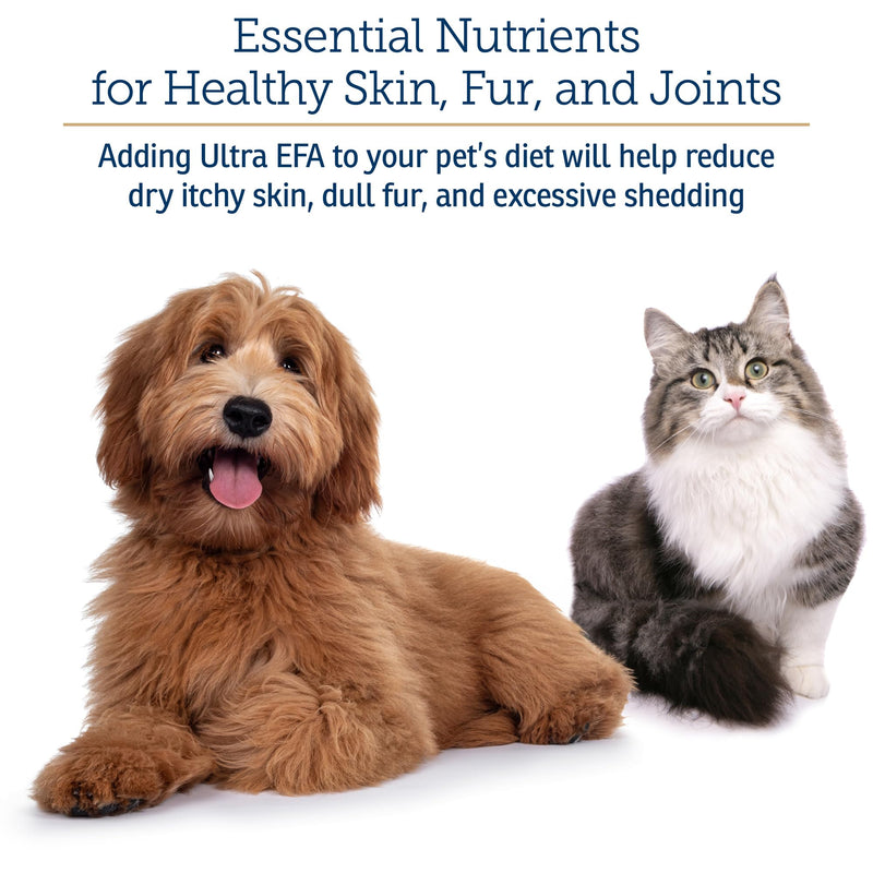 Rx Vitamins Ultra EFA Omega 3 Fish Oil for Dogs & Cats - Promotes Heart, Brain, and Joint Health with Vitamin E, Biotin, and Zinc - Liquid Fish Oil for Itch Relief, Dog Shedding, Coat Health - 8 oz New Label