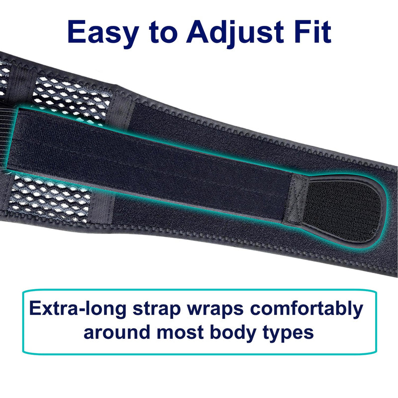 Breathable Thin Back Brace for Women, Adjustable Lower Back Support Belt for Everyday Pain Relief, Slim Low-Profile Lumbar Brace with Gentle Compression, Comfortable Under Clothes L/XL(34"-39") - BeesActive Australia