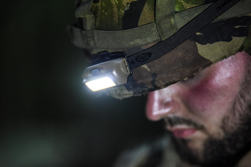Streamlight 61706 Bandit 180-Lumen USB Rechargeable Red LED Headlamp with Elastic Head Strap, Clip, and USB Cable, Coyote - BeesActive Australia