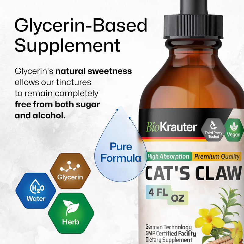 BIO KRAUTER Cryptolepis Tincture 4 Fl. Oz. & Cat's Claw Tincture 4 Fl. Oz.