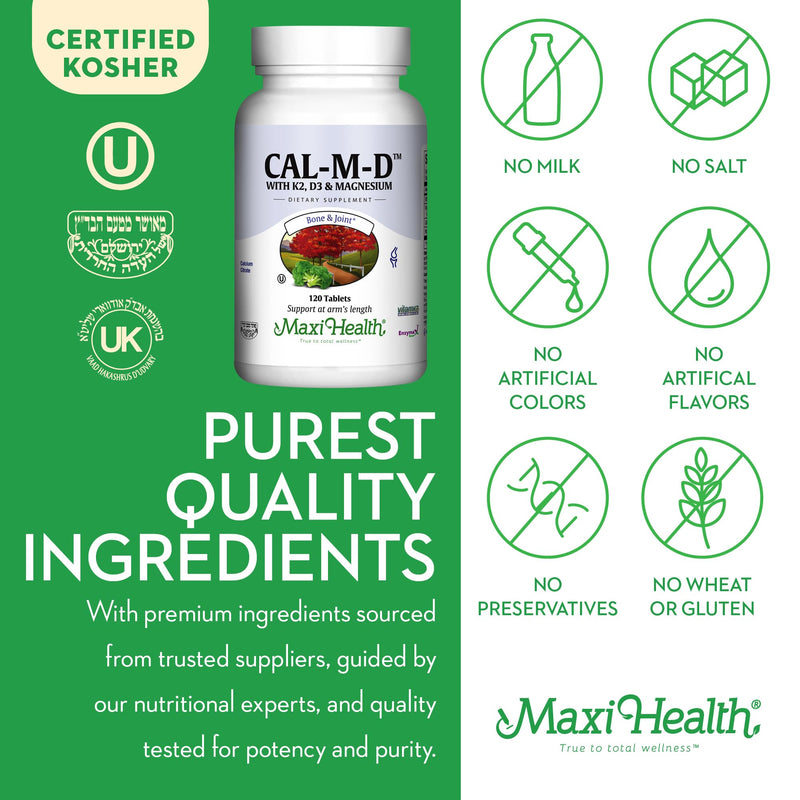 4-in-1 Calcium 1000mg with Vitamin D3 - Calcium Supplement for Women and Men with Vitamin K2 D3 1000 IU - Extra Strength Calcium Citrate for Bone and Heart Support (120ct) | Kosher | Calcium Magnesium with Vitamin D3 & K2 | Calcium Absorption & Bone Su...